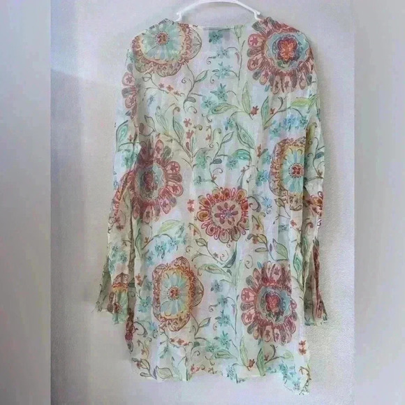 Athleta‎ Women’s Flowers Print Tunic Cover up Size L - Picture 2 of 5